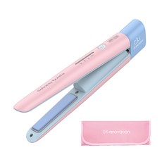 CKI 충전식 무선 미니 고데기 160g, 핑크, CKI-RI20A