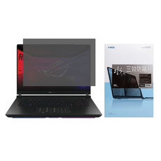 YADI 亞第 水之鏡 16 : 10 防窺片靜電吸附 ASUS ROG Strix SCAR 16 2025 G635LW 專用 16吋 PF4PPA-W160, 黑色, 1片