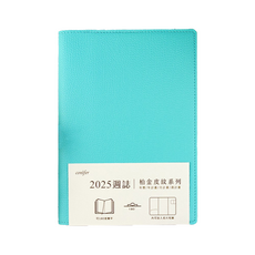 conifer 綠的事務 2025年柏金皮紋直式週誌, 碧海藍, 1本