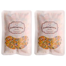 쿠킹스토리 레인보우 스프링클 랜덤발송, 200g, 2개
