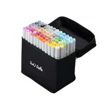 DADA 雙頭麥克筆 白色 標準型 + 帆布袋組合, 1個, 80色