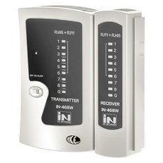 인네트워크 분리형 랜케이블 테스터기 IN-468W, 화이트, 1개, 105mm