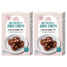 바비온 강아지 토핑 컵케이크 믹스, 소간칩, 146g, 2박스