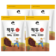 엉클탁 국산 적두 팥, 500g, 4개