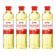 CJ BEKSUL 白雪 清爽乾淨的蘋果醋, 900ml, 4個