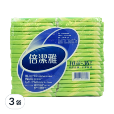 倍潔雅 袖珍包 抽取式衛生紙 國際品牌 台灣製造, 36包, 3袋