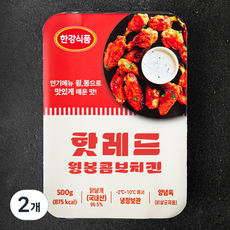 한강식품 핫레드 윙봉콤보치킨, 2개, 500g