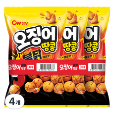 청우식품 오징어땅콩 불닭맛 3p, 270g, 4개