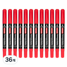 TUKOVY ZEYAR 雙頭CD油性簽字筆, 36個, 紅色