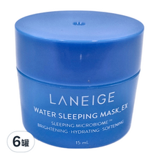 LANEIGE 蘭芝 睡眠面膜 旅行裝 15mL - 提升肌膚水潤度, 去除老化角質, 增強肌膚透明感, 1罐, 6罐