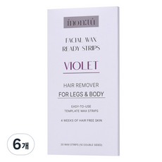 인온투 바이올렛 페이셜 왁스스트립 레그 앤 바디 20p, 15g, 6개