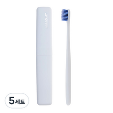 DM 알럽홈 삼각 케이스 칫솔 세트 화이트, 5세트