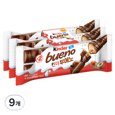 kinder 健達 Bueno T2巧克力, 43g, 9個