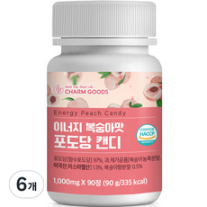 Chamgoods Innergy 桃味葡萄糖糖 90 粒, 90顆, 6罐