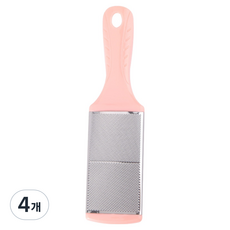 썸즈마인 양면 스테인레스 발각질 제거기 핑크, 100g, 4개, 1개입