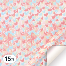 微笑禮物包裝紙 50 x 70 cm, 愛心, 15個