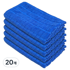 월드크린 고급 바둑 극세사 행주 블루, 20개