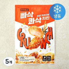 한끼통살 빠삭콰삭치킨 순살 오리지널 (냉동), 380g, 5개
