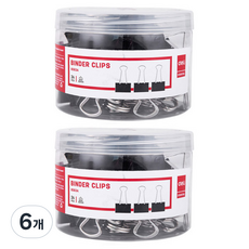 델리 메탈 더블클립 E8563A 블랙 3호 32mm 24p, 6개