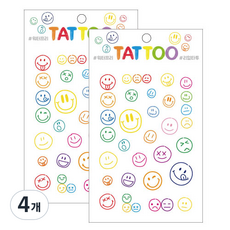 Petit 迷你紋身貼紙 TS002, 混合顏色, 4個