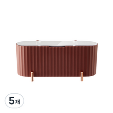 화장솜 퍼프 수납함, 코랄, 5개