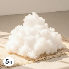 아임리빙 다용도 베개 쿠션 인형 프리미엄 충전재 구름솜, 화이트, 5개