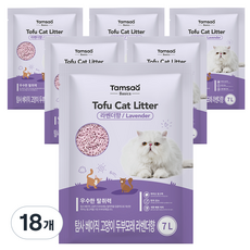 탐사 베이직 프리미엄 고양이 두부모래 7L (약 2.8kg), 라벤더향, 18개