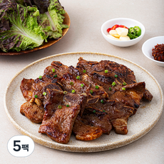 더듬뿍 한돈 양념 한입 갈비, 500g, 5팩