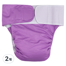 해피마인 기저귀 보호 방수커버 노인용 환자용 허리둘레 50~126cm 보라, FREE(onesize), 1개입, 2개