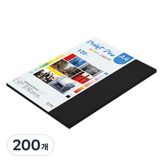 종이문화 프린트프로 얇은 칼라복사지 No 32 블랙 120g, A4, 200개