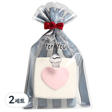 Picnic House 無黏膠包裝袋 12 x 20 cm x 30入 + 玫瑰包裝束帶 30入, 透明 + 黑色條紋, 2套