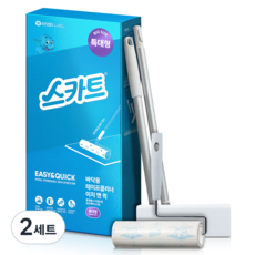 Scott 可麗舒 地板用Easy&Quick特大號長柄除塵滾輪 + 補充包 + 收納盒套組, 2套