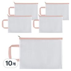 Miso-roun 附提把文件收納袋 33 x 24 cm, 10個, 粉紅色