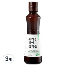 청오건강 유기농 발아 참기름, 300ml, 3개