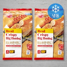 오뚜기 리얼 바삭한 빅핫도그 (냉동), 120g, 4개입, 2개