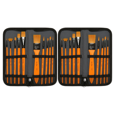 Avern 水彩畫筆 棕色 10件組, 2套, 9.9 x 23.2 cm