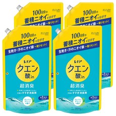 Lenor 蘭諾 檸檬酸消臭衣物漂洗劑補充包 清新綠香, 380ml, 4包