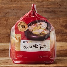 곰곰 국내산 백김치, 3kg, 1개