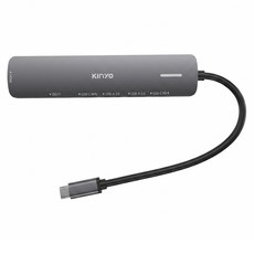 Kinyo 七合一多功能擴充座 線長15cm 50.2g, 黑色, 1個