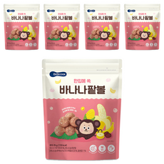 베베쿡 콘볼 과자, 바나나 + 팥 혼합맛, 25g, 5개