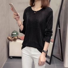 에디에퀸 여성용 호피 라운드넥 루즈핏 티셔츠