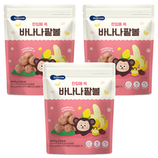베베쿡 콘볼 과자, 바나나 + 팥 혼합맛, 25g, 3개