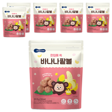 베베쿡 콘볼 과자, 바나나 + 팥 혼합맛, 25g, 6개