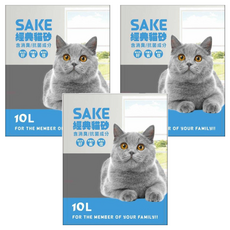 SAKE 粗球礦砂 含消臭/抗菌成分, 原味, 6kg, 3包