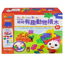 風車圖書 幼幼有趣動物積木 2歲以上 250g, 多色, 1盒