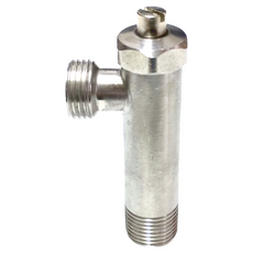 304加長一字外牙 台灣製造 304不鏽鋼材質 螺牙四分, 8 x 3.8cm, 1個