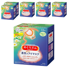 Kao 花王 MegRhythm 美舒律 蒸氣眼罩 洋甘菊香 蓬鬆柔軟觸感, 12片, 6盒