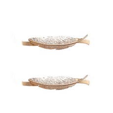 鋼製整理環窗簾夾 38cm, 2個, 金色(羽毛)