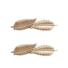 鋼製整理環窗簾夾 38cm, 2個, 金色(月桂葉)