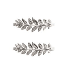 스틸 정리 링 커튼집게 38cm, 실버(리프 브랜치), 2개